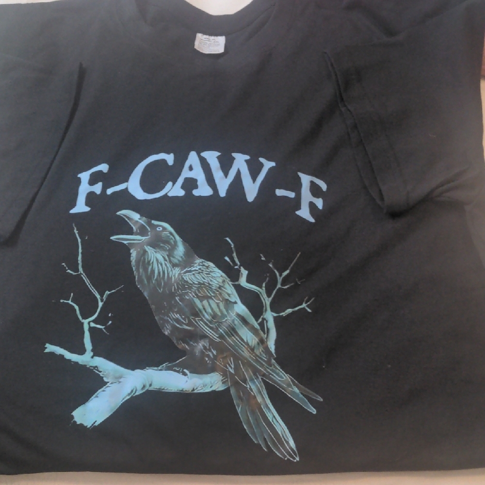 Black Graphic T-Shirt with Raven Design